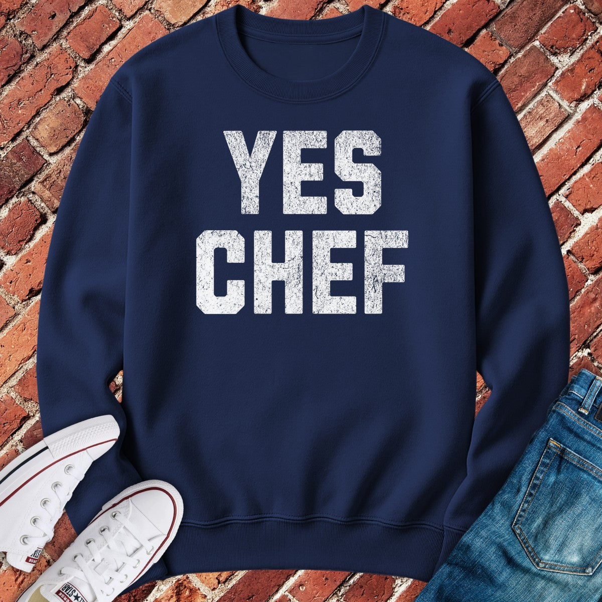 Yes Chef Crewneck - Navy