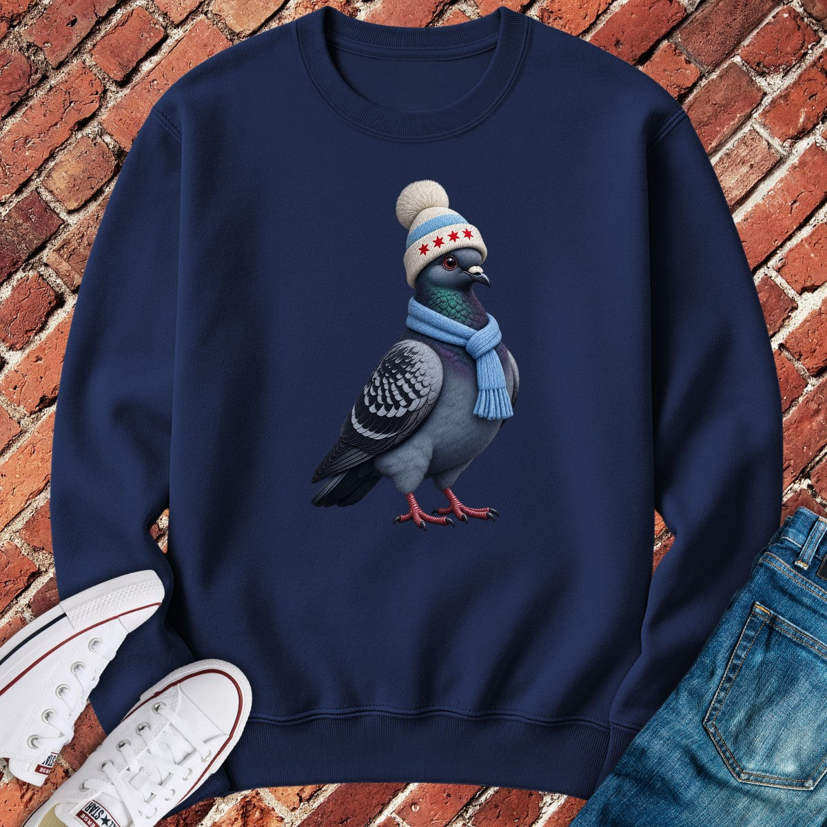 Winter Pigeon Crewneck - Navy