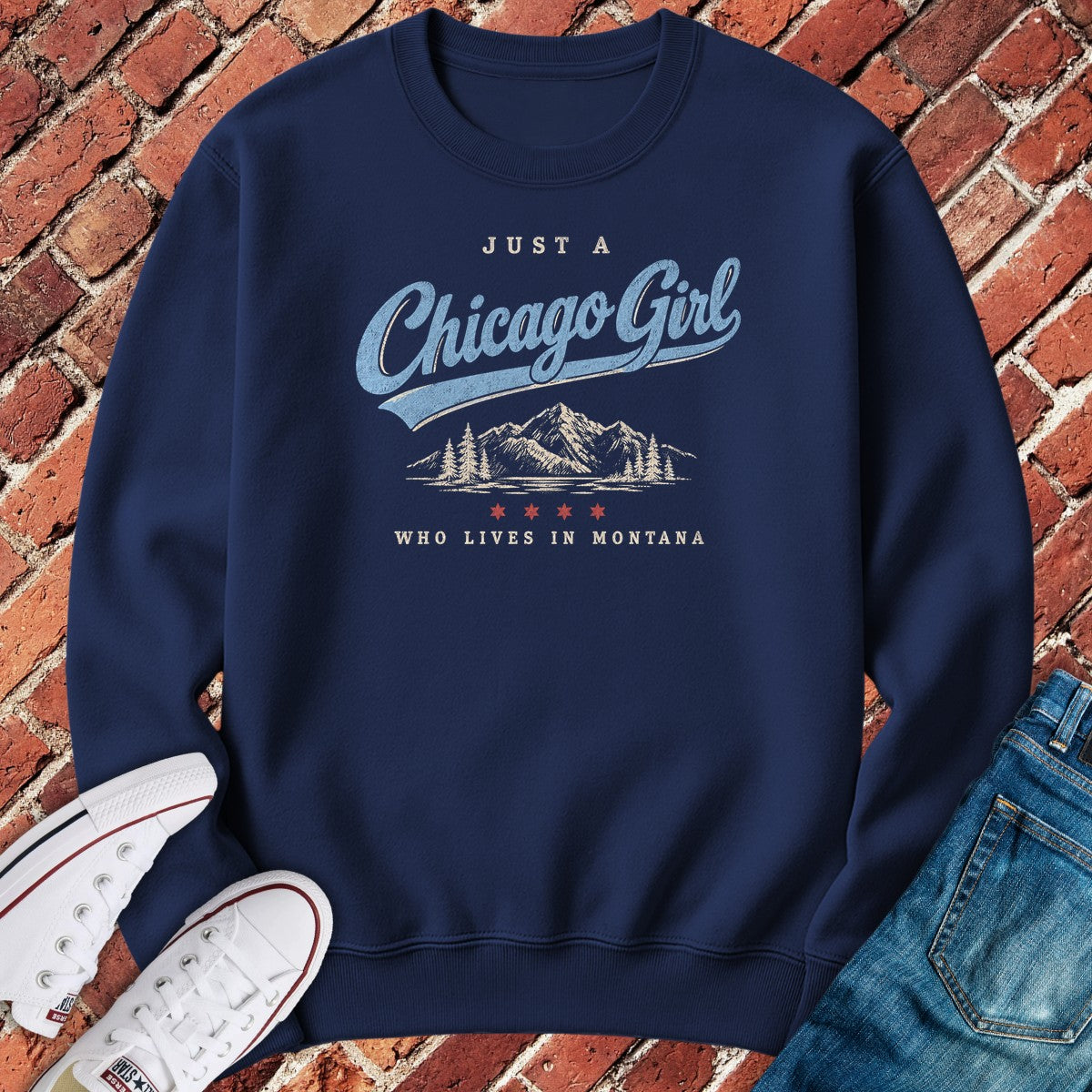 Montana Girl Crewneck - Navy