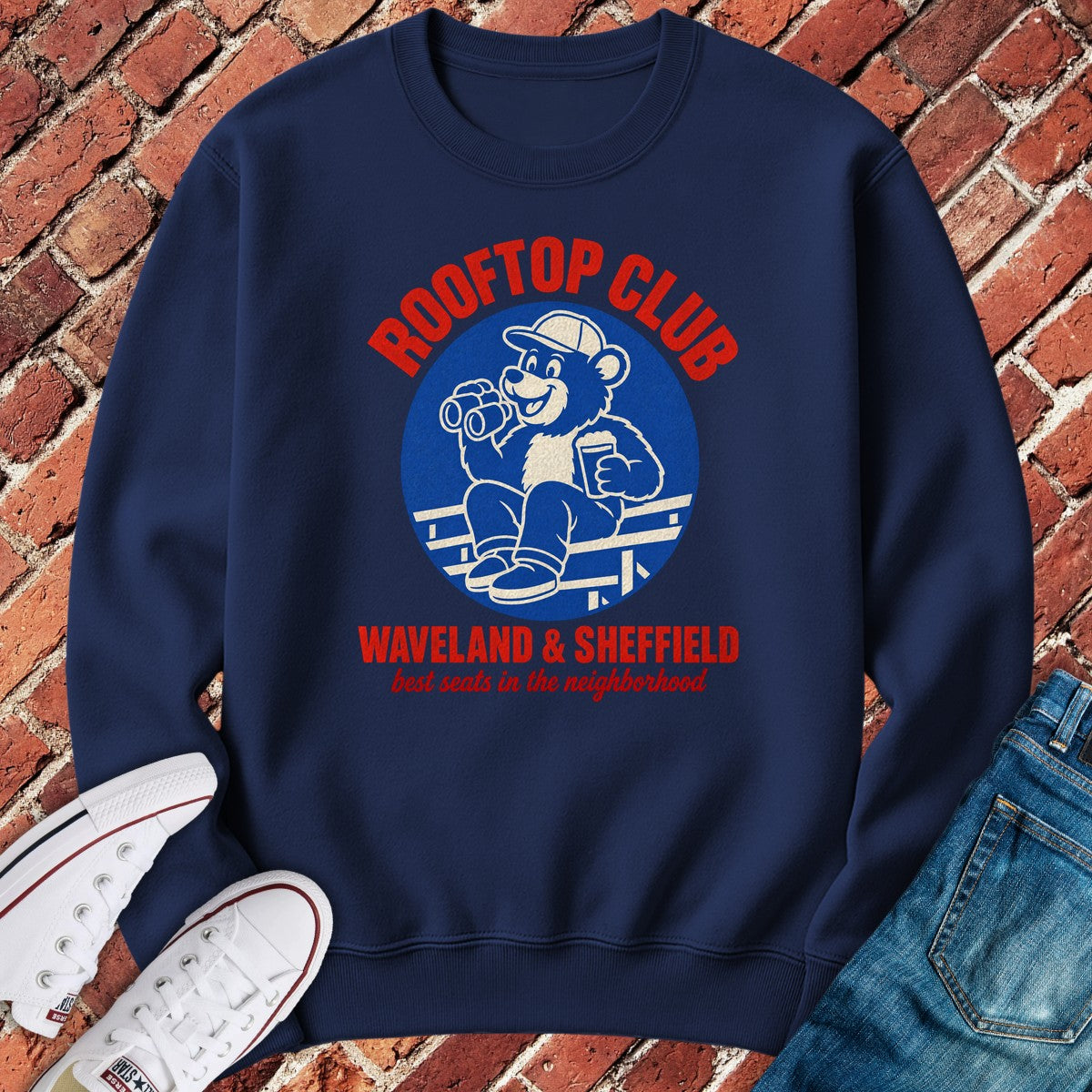 Rooftop Club Crewneck - Navy