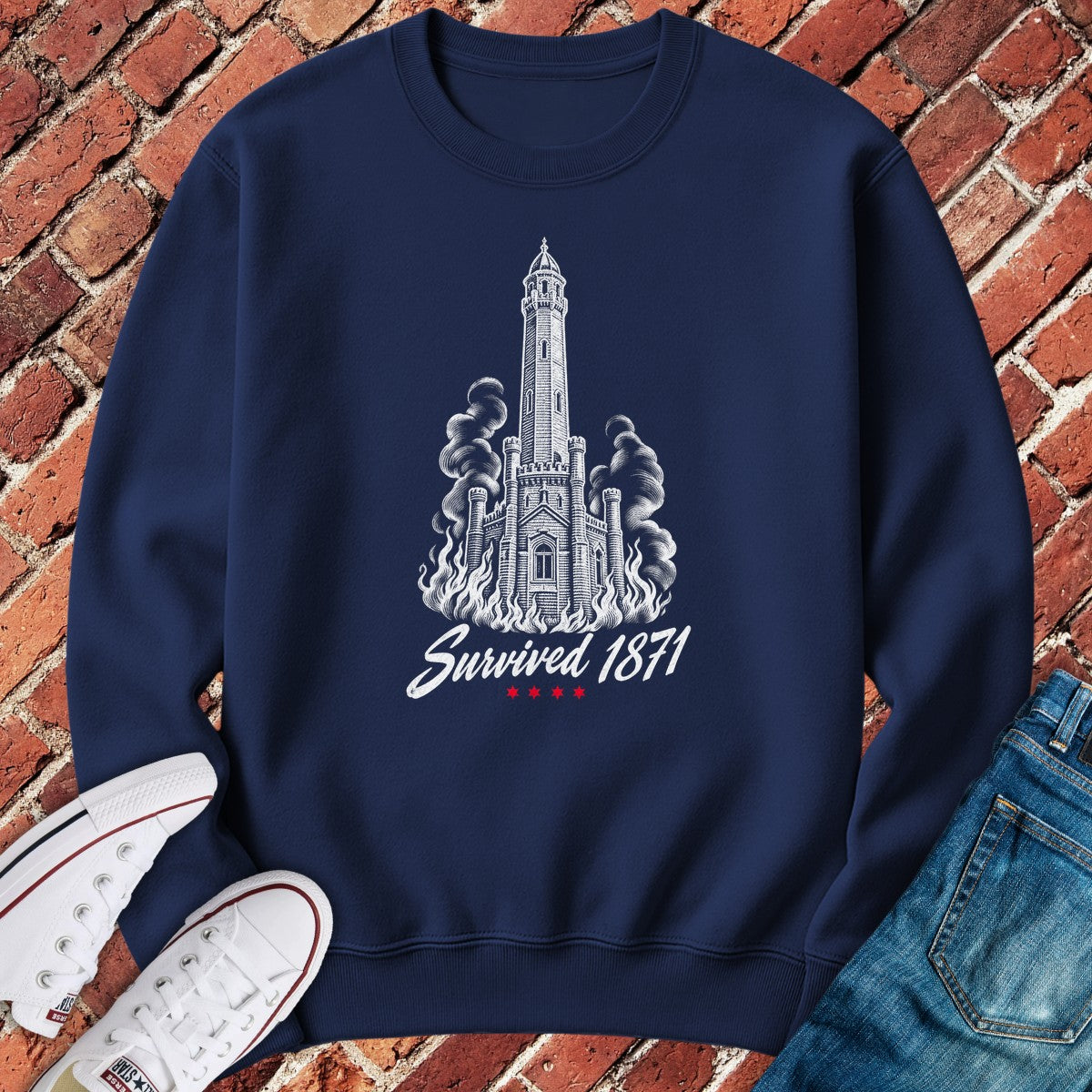 Survived 1871 Crewneck - Navy