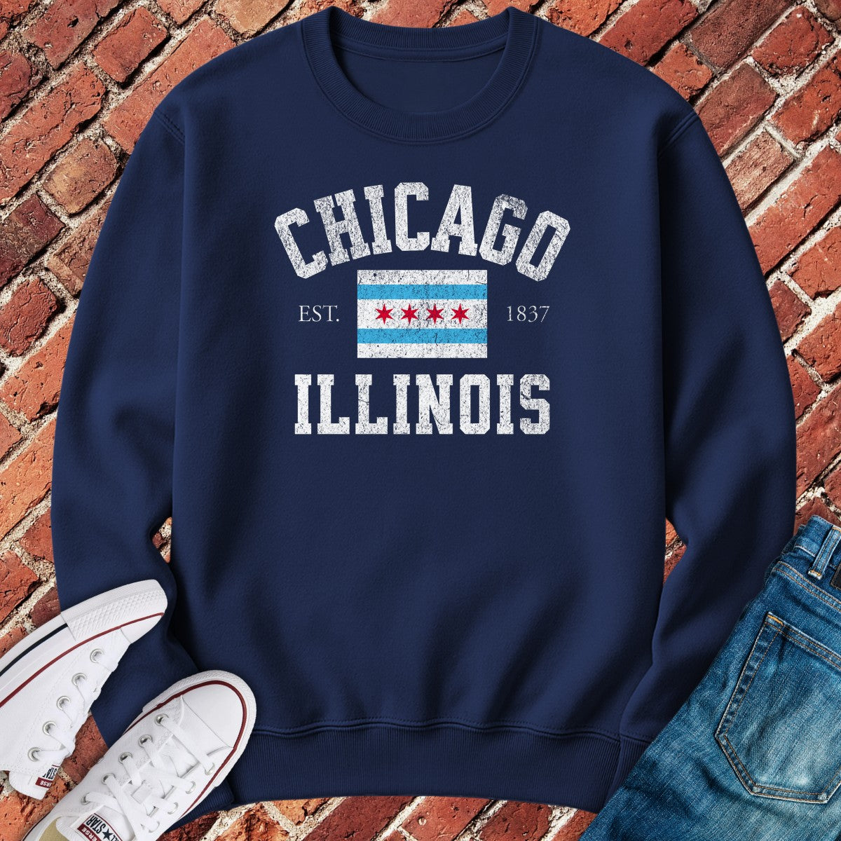 Chicago EST. 1837 Crewneck - Navy