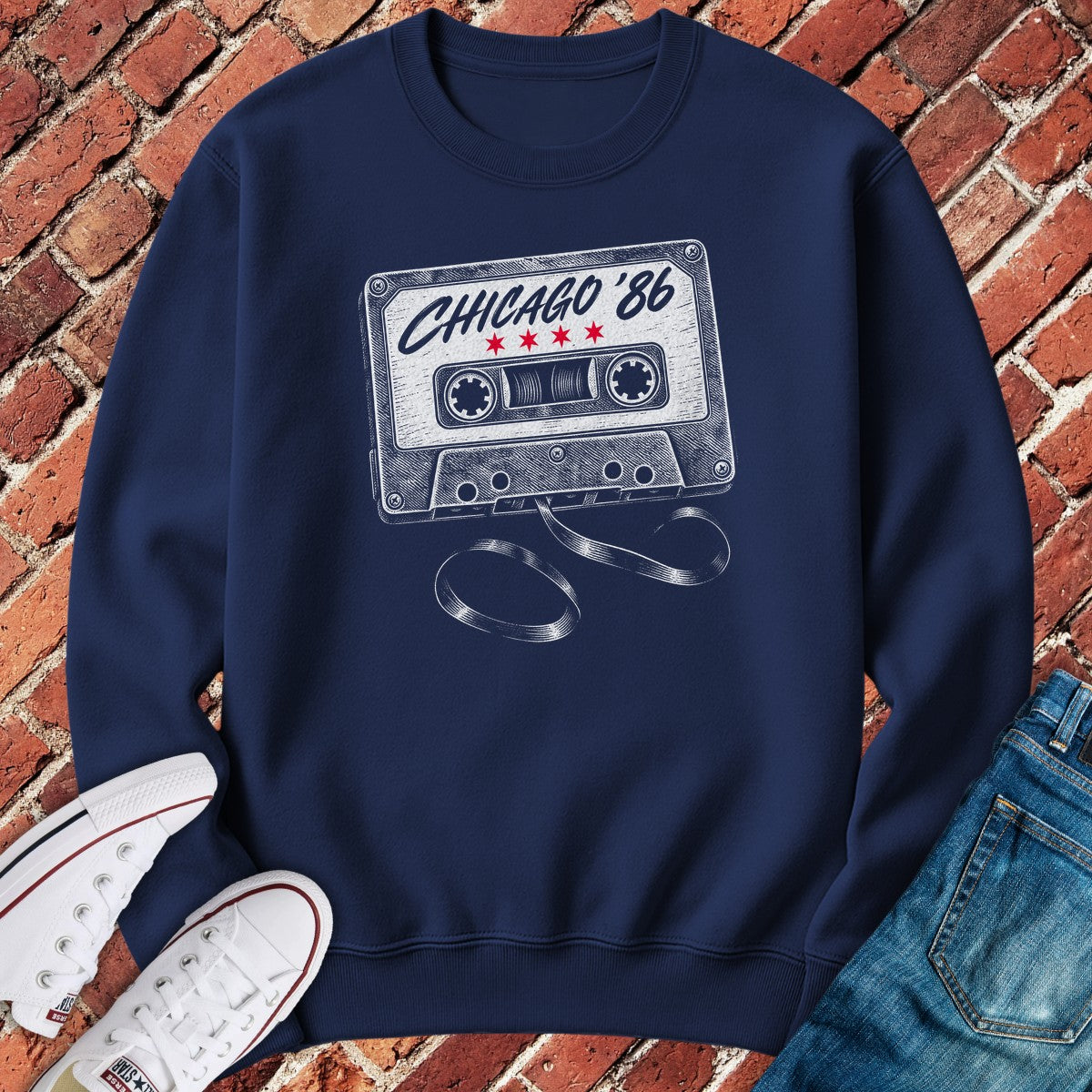 Chicago Mixtape Crewneck - Navy