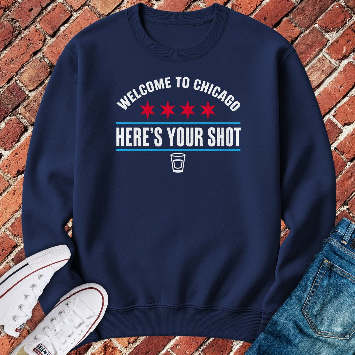 Welcome Shot Crewneck - Navy