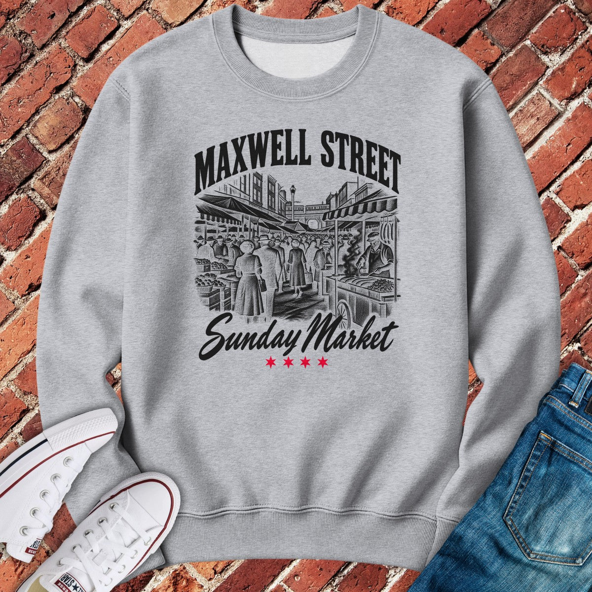 Maxwell Street Crewneck - Sport Grey