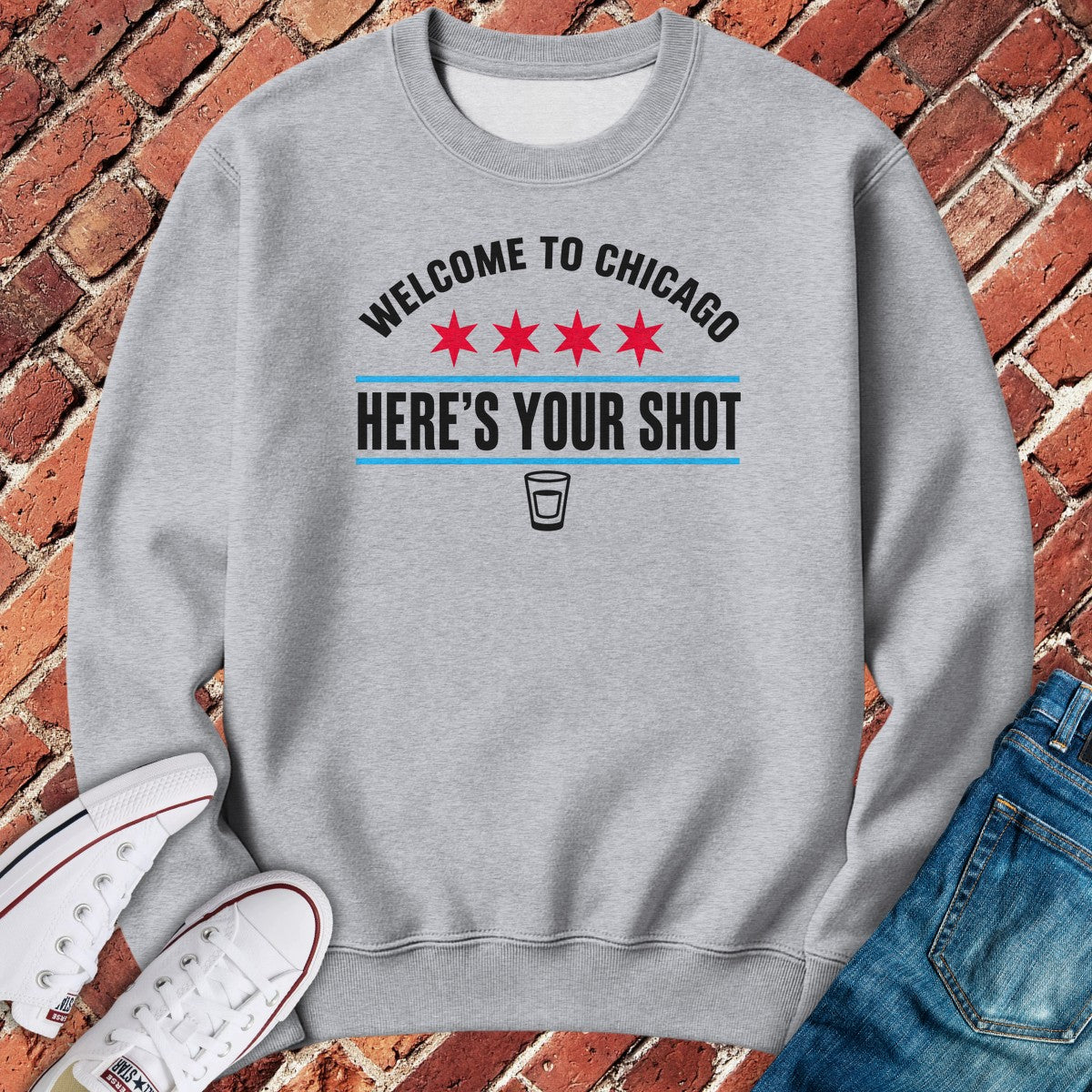 Welcome Shot Crewneck - Sport Grey