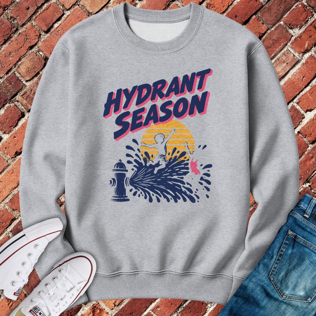 Hydrant Season Crewneck - Sport Grey