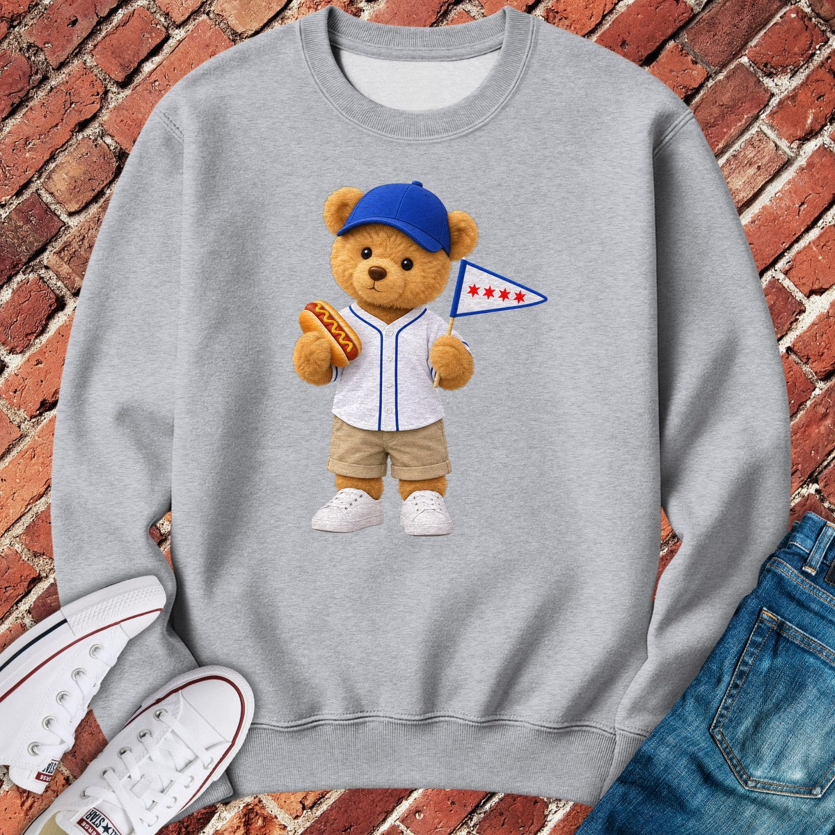 Ballpark Teddy Crewneck - Sport Grey