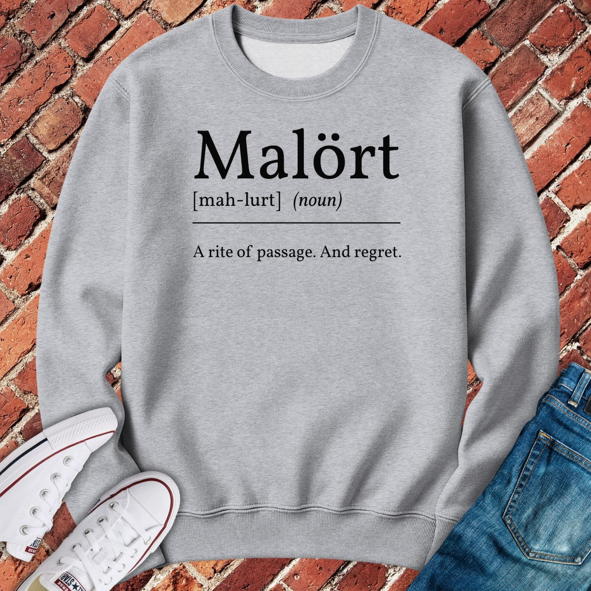 Malort Regret Crewneck - Sport Grey