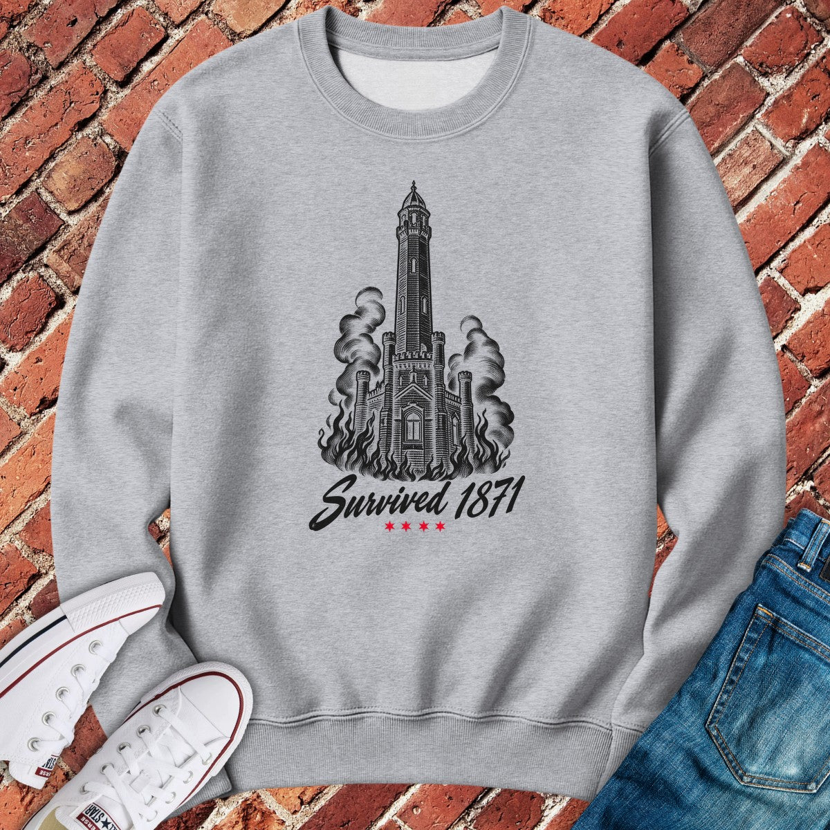 Survived 1871 Crewneck - Sport Grey