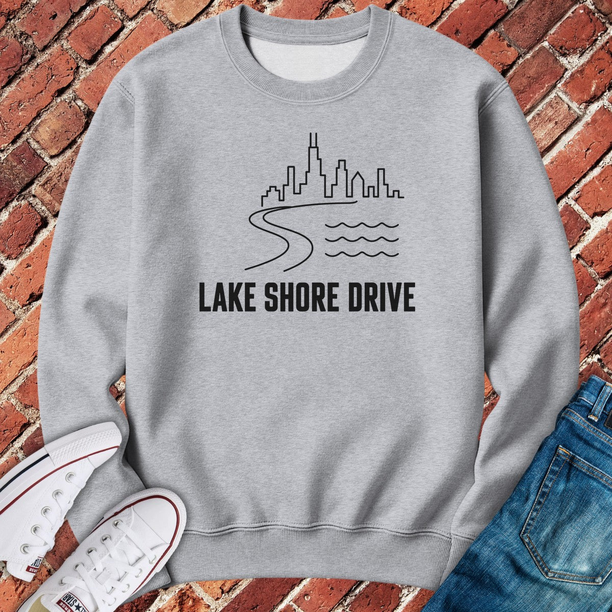Shore Drive Crewneck - Sport Grey