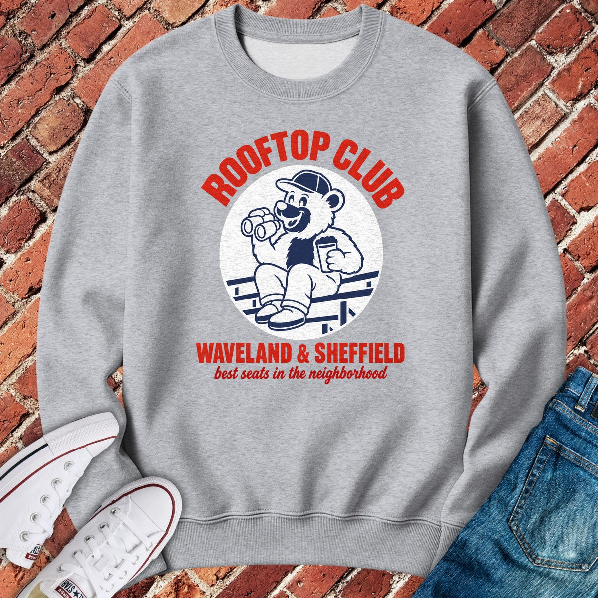 Rooftop Club Crewneck - Sport Grey
