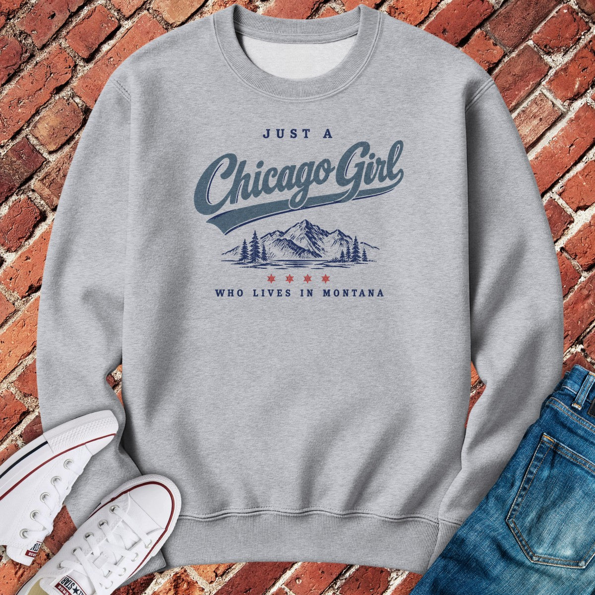 Montana Girl Crewneck - Sport Grey