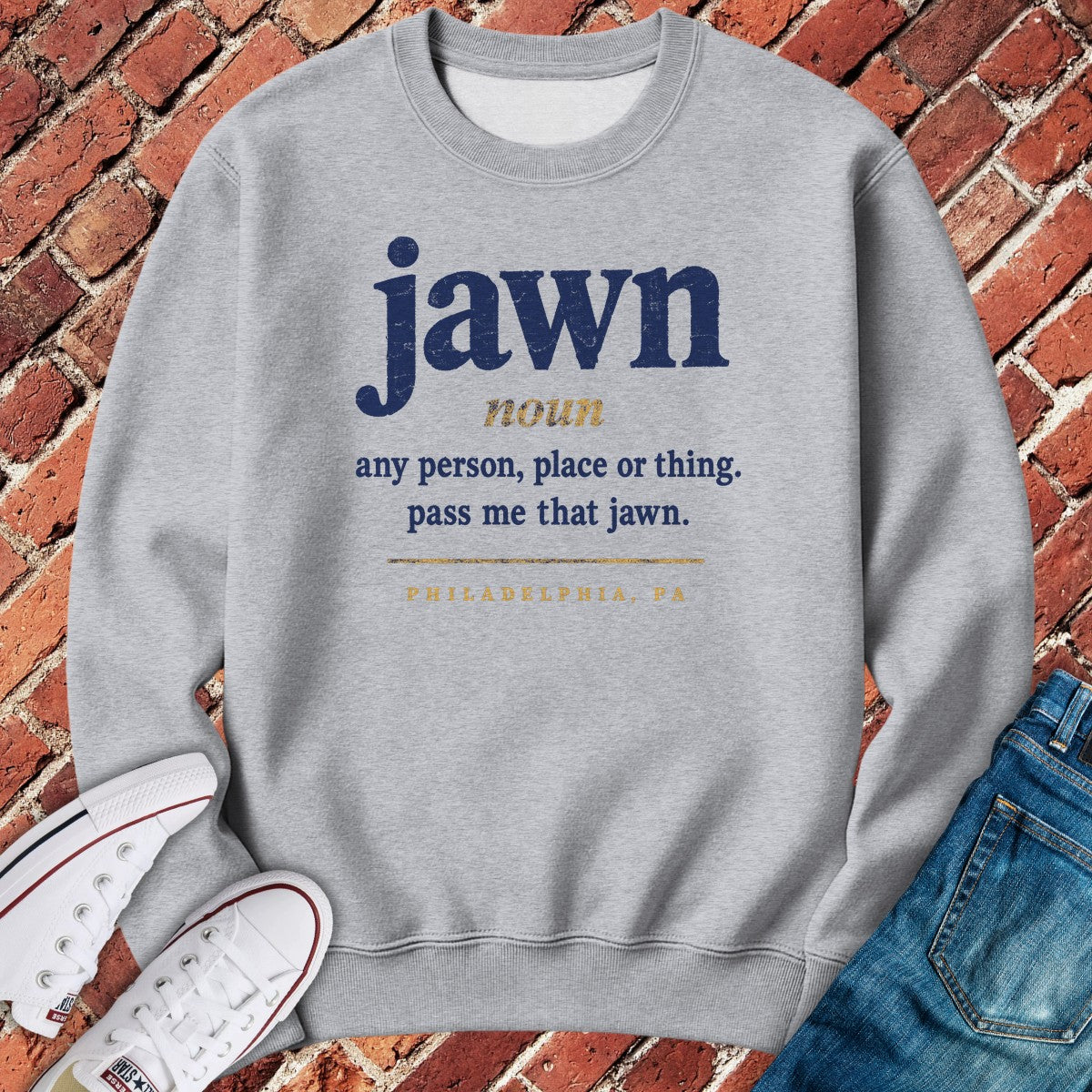 Jawn Defined Crewneck - Sport Grey