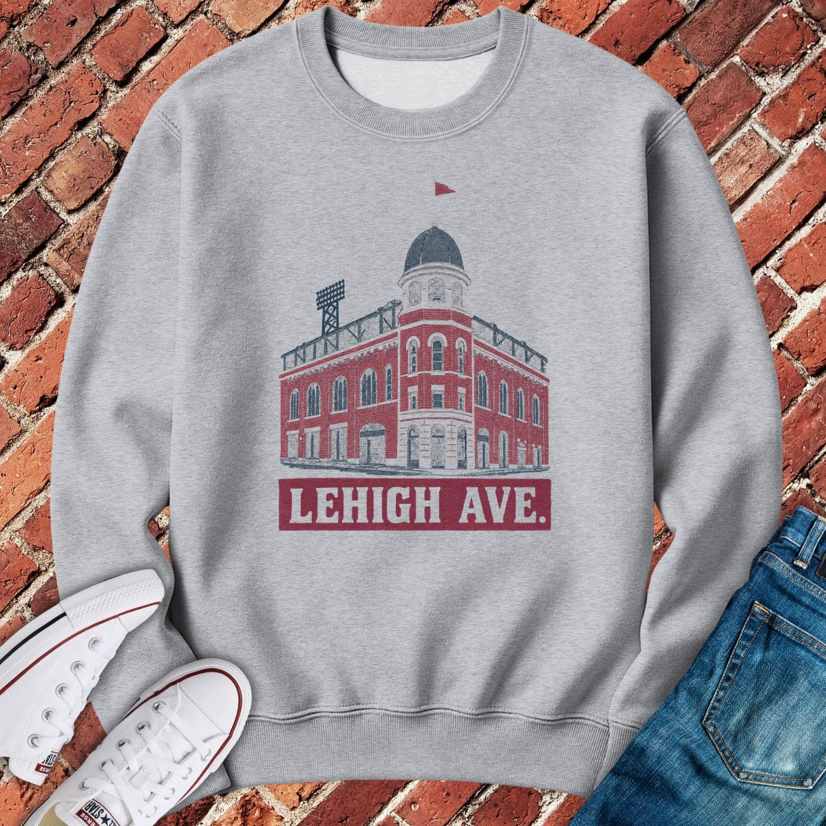 Lehigh Avenue Crewneck - Sport Grey