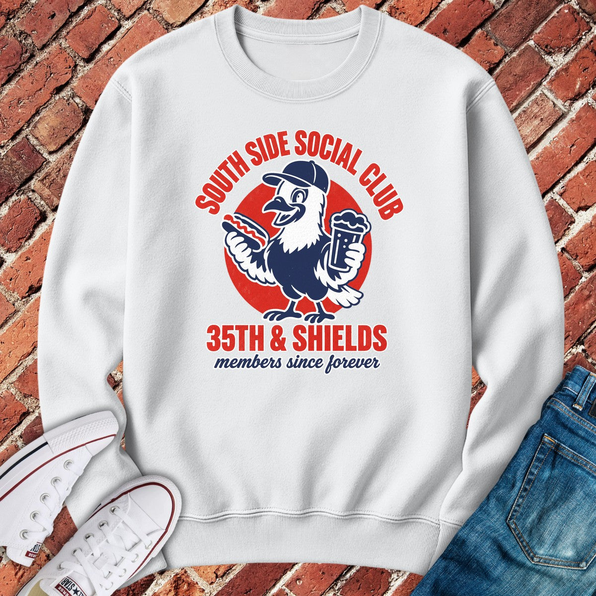 Shields Social Crewneck - White