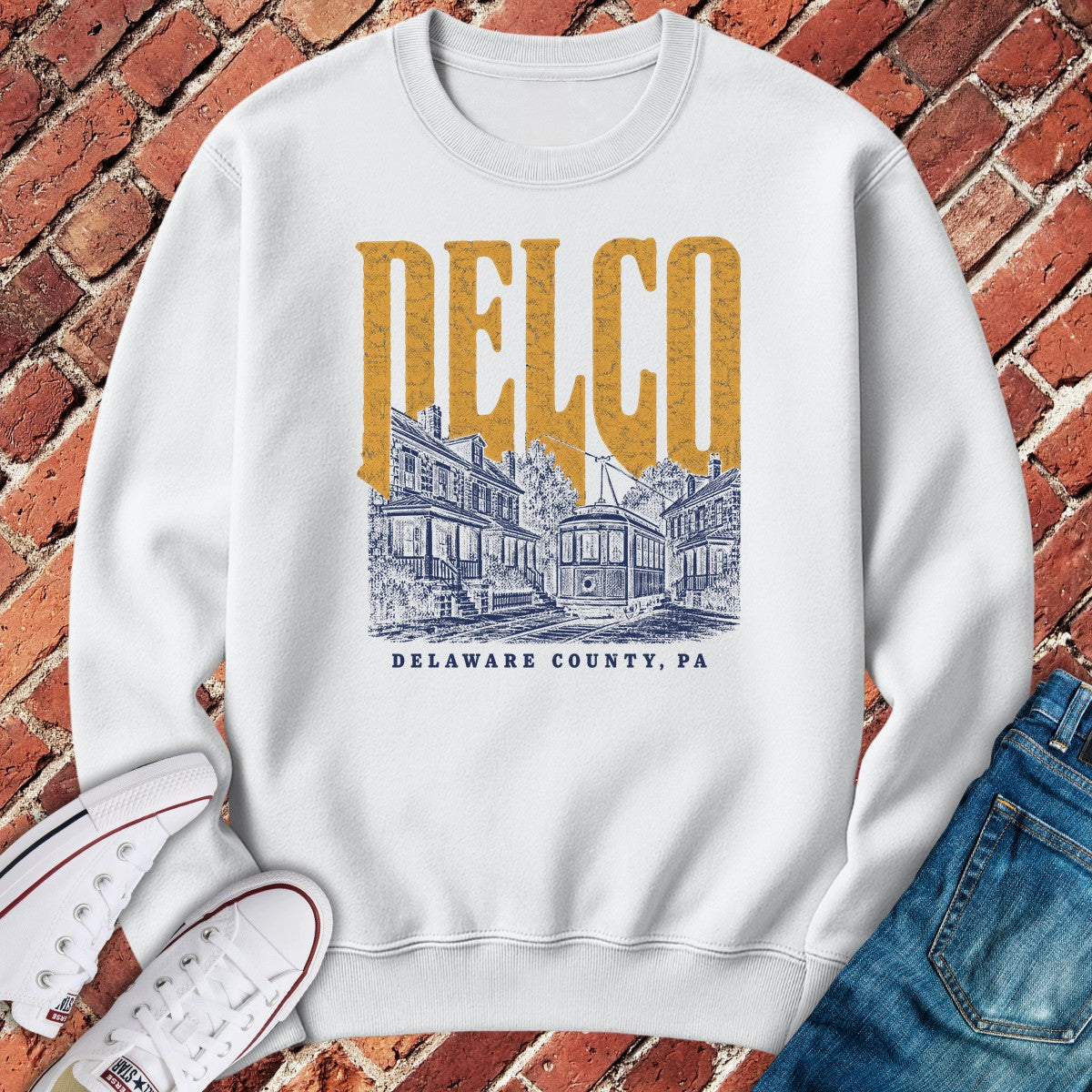 Delco Proud Crewneck - White