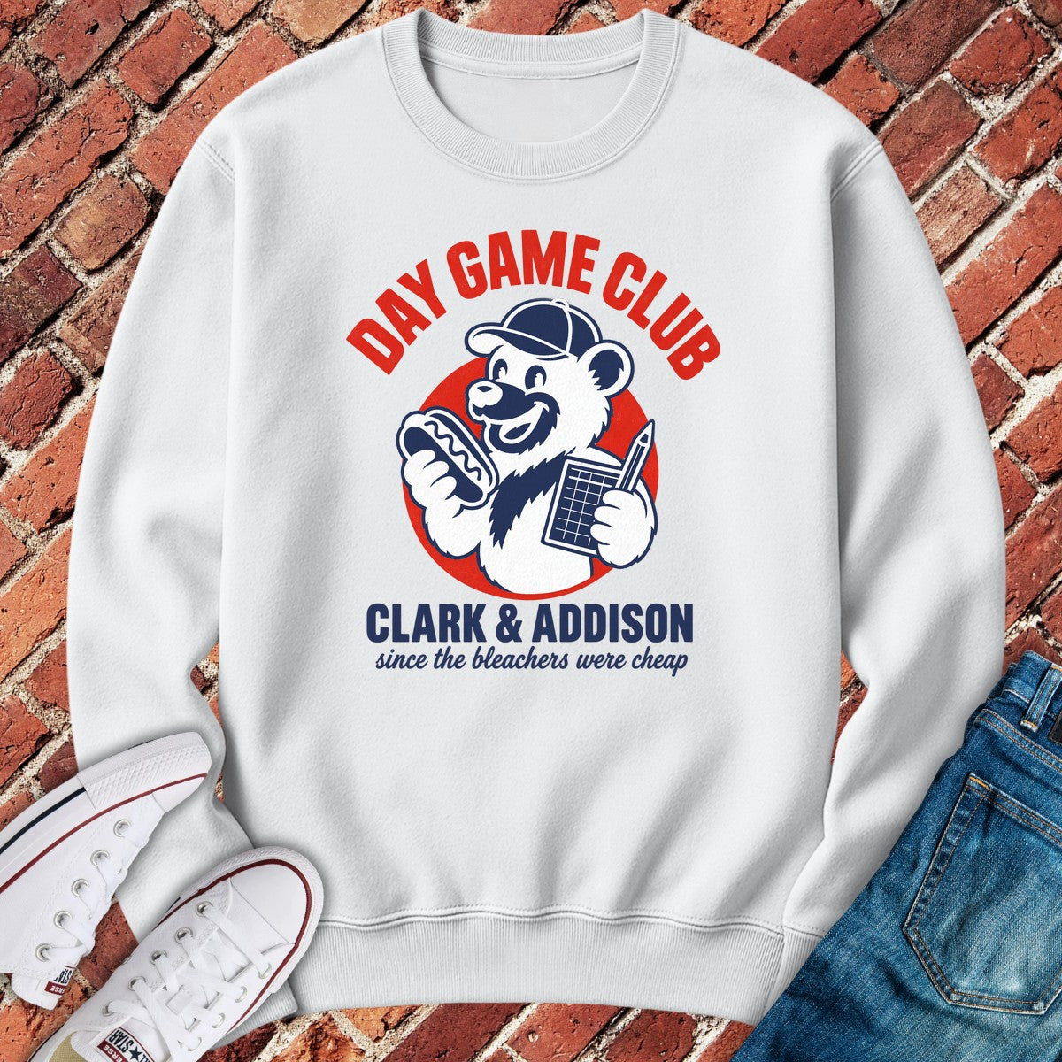 Day Game Crewneck - White