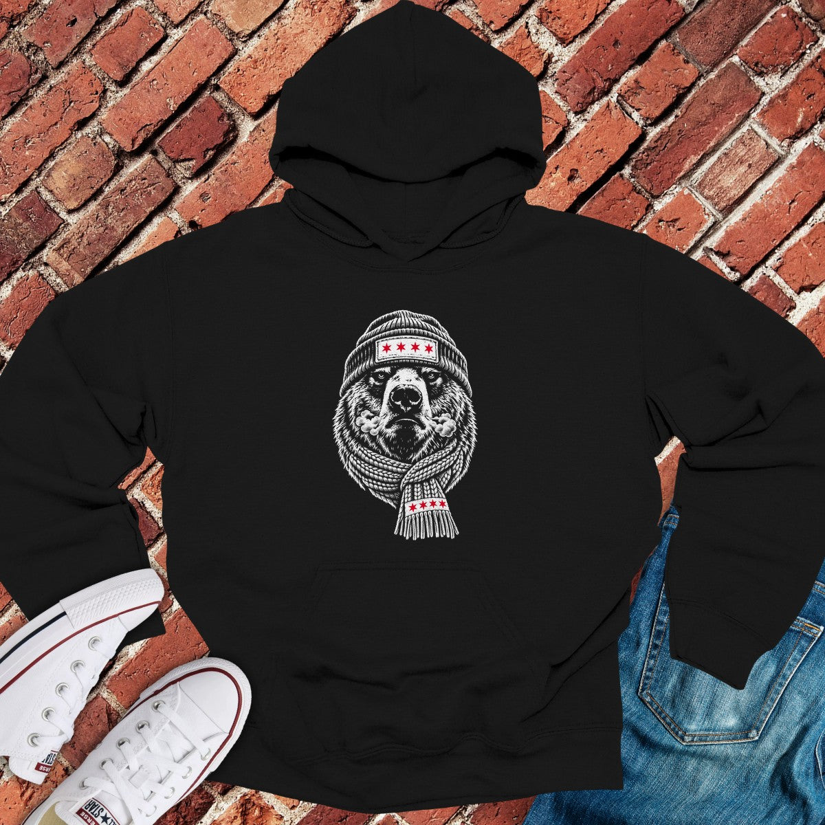 Windchill Bear Hoodie - Black