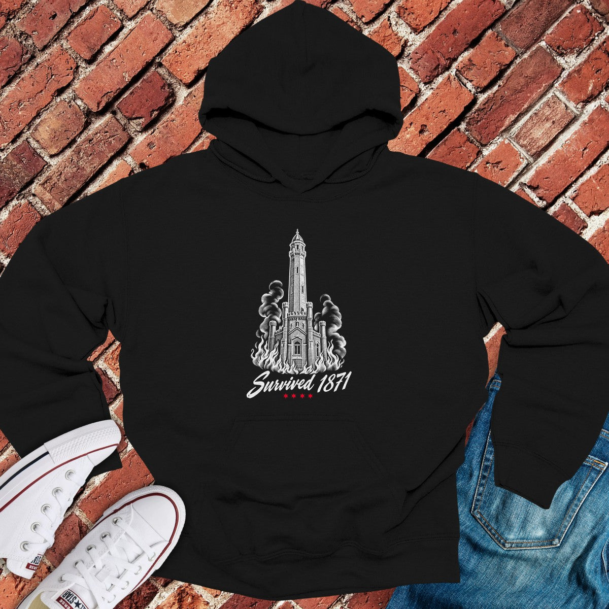 Survived 1871 Hoodie - Black