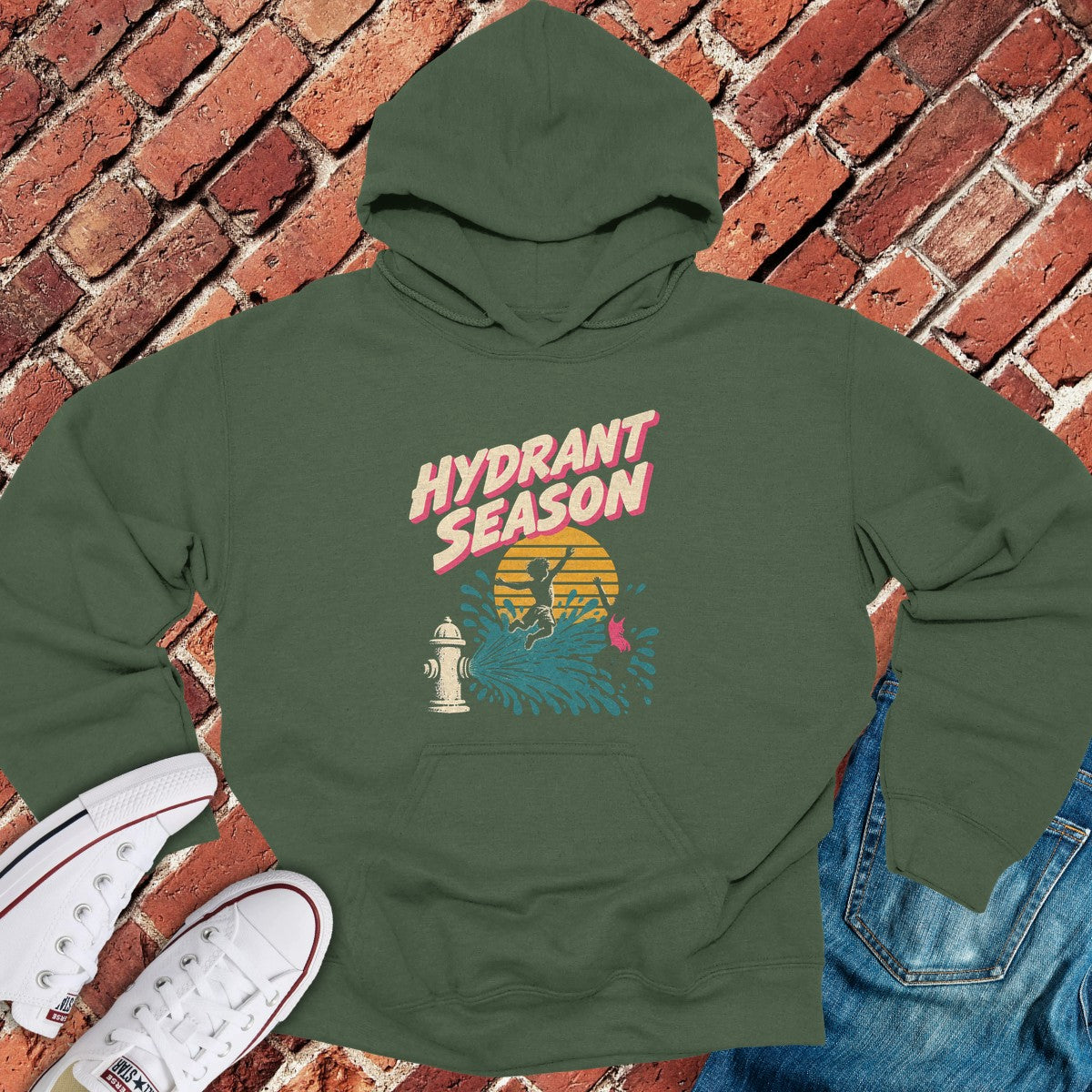 Hydrant Season Hoodie - Military Green