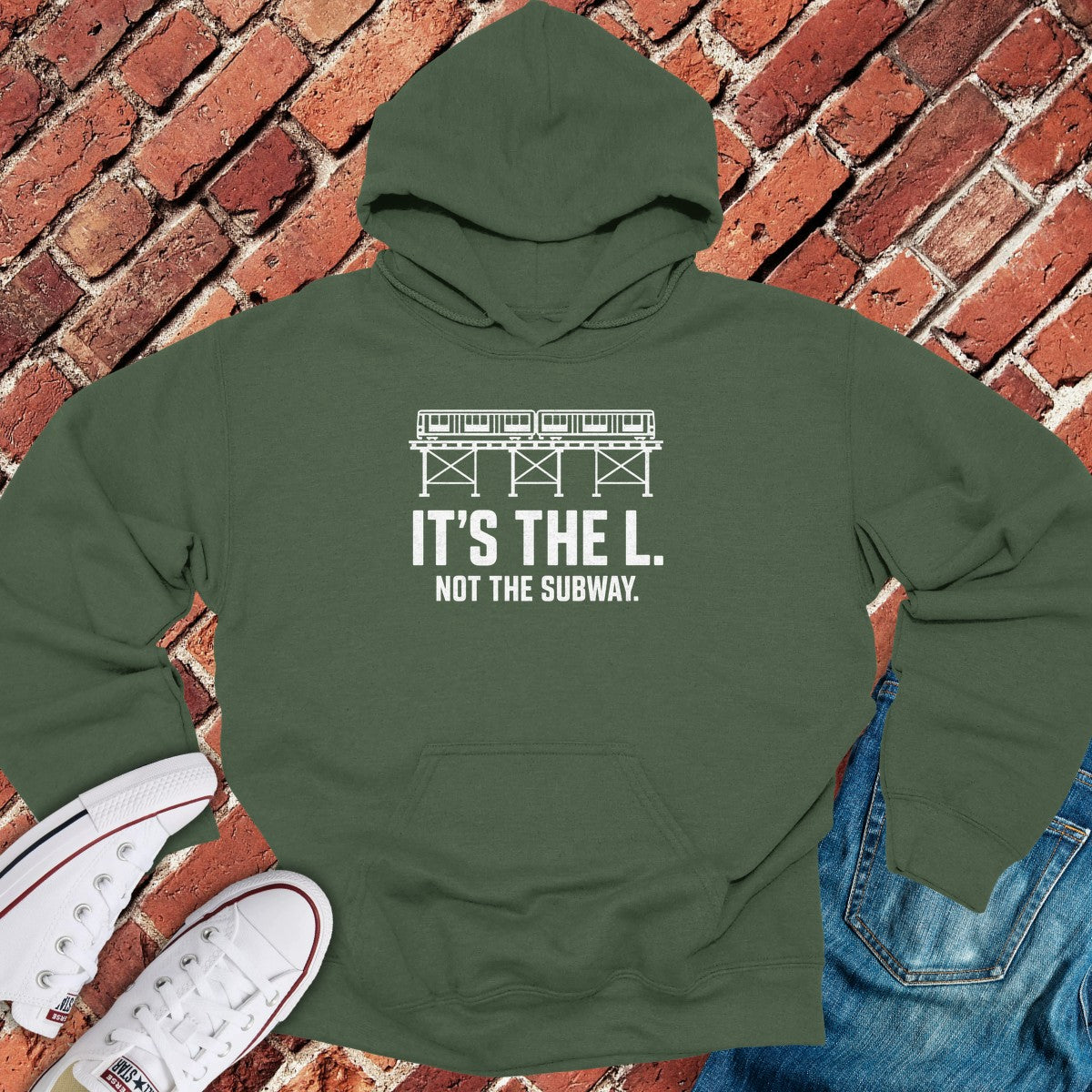The L Hoodie - Military Green