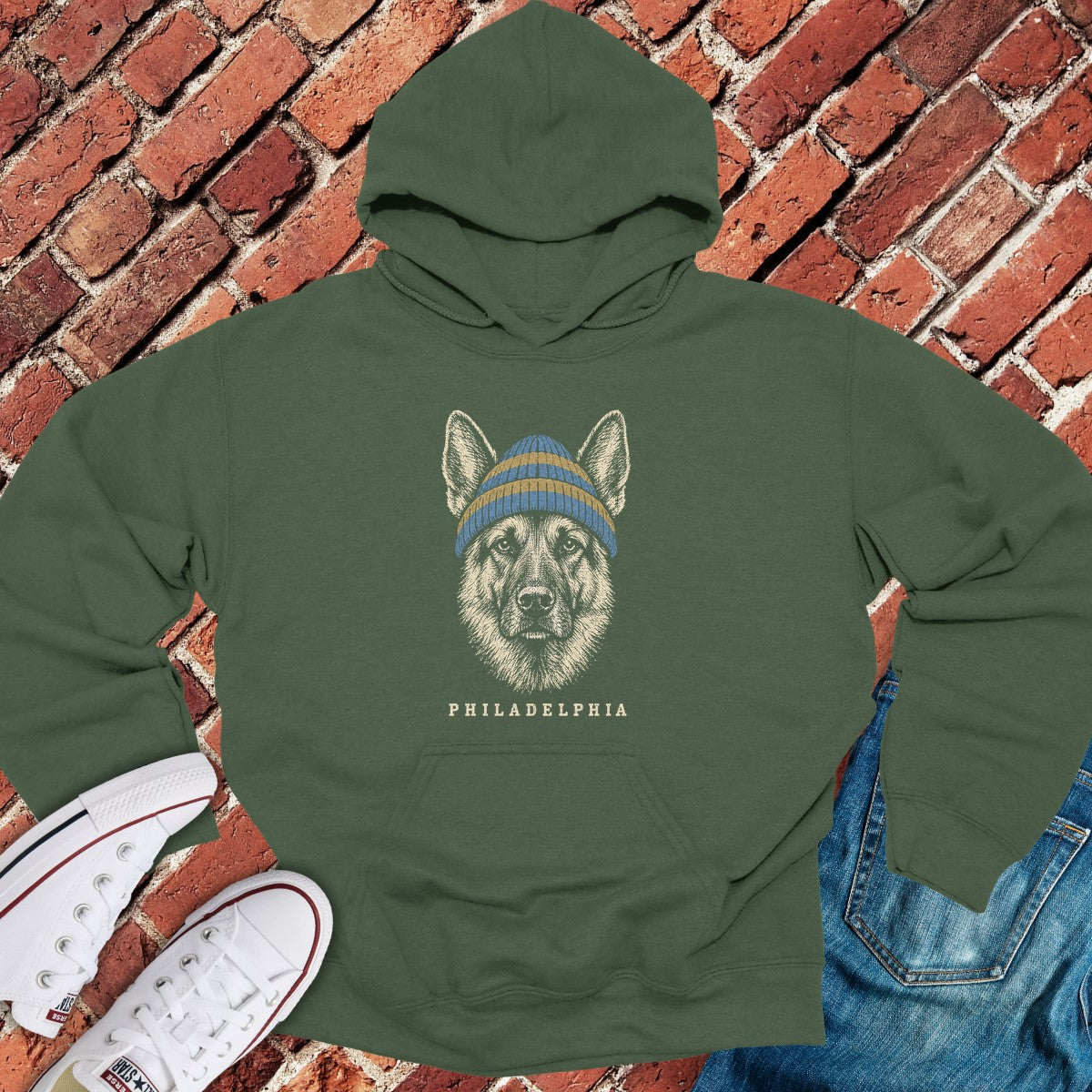 Philly Underdog Hoodie - Military Green
