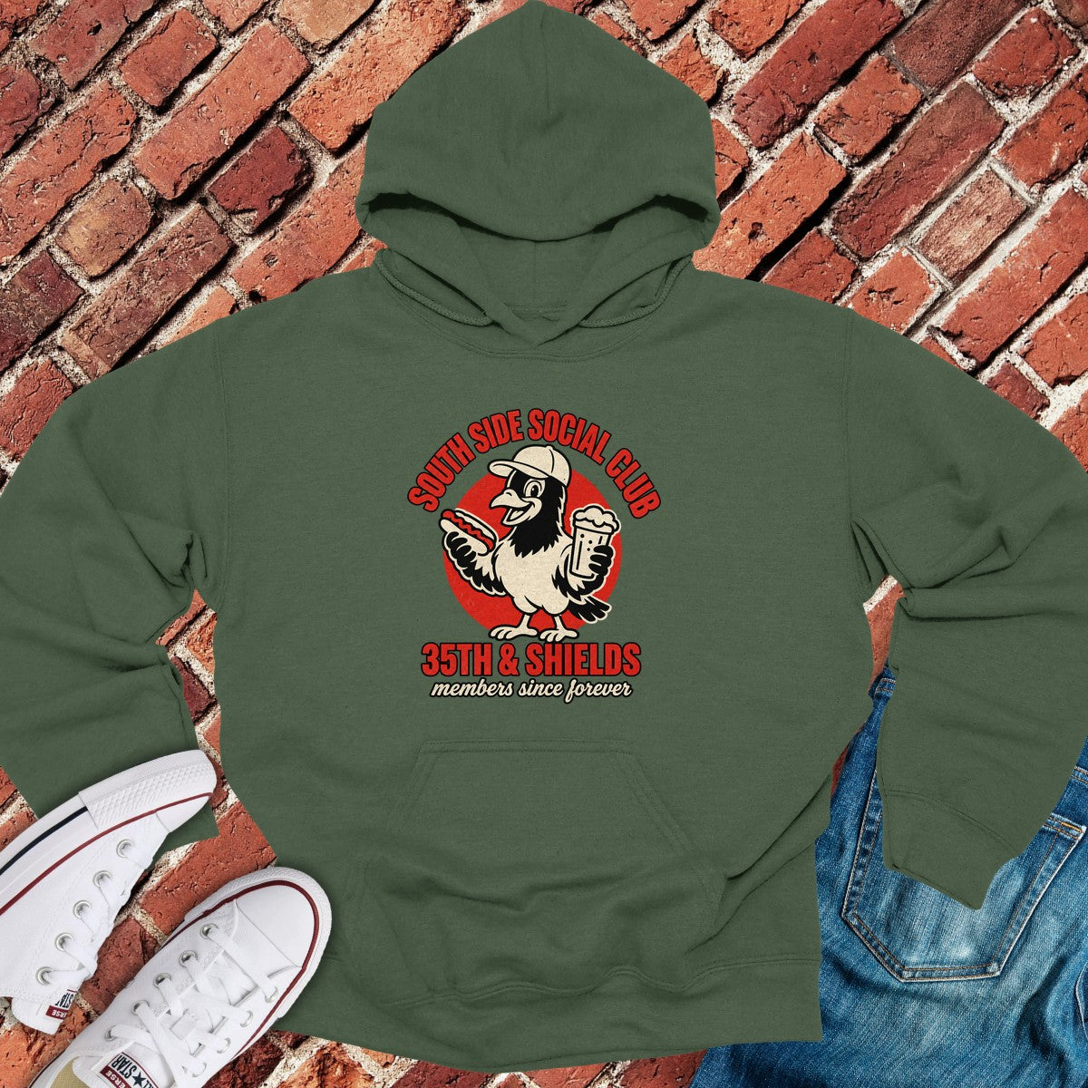Shields Social Hoodie - Military Green