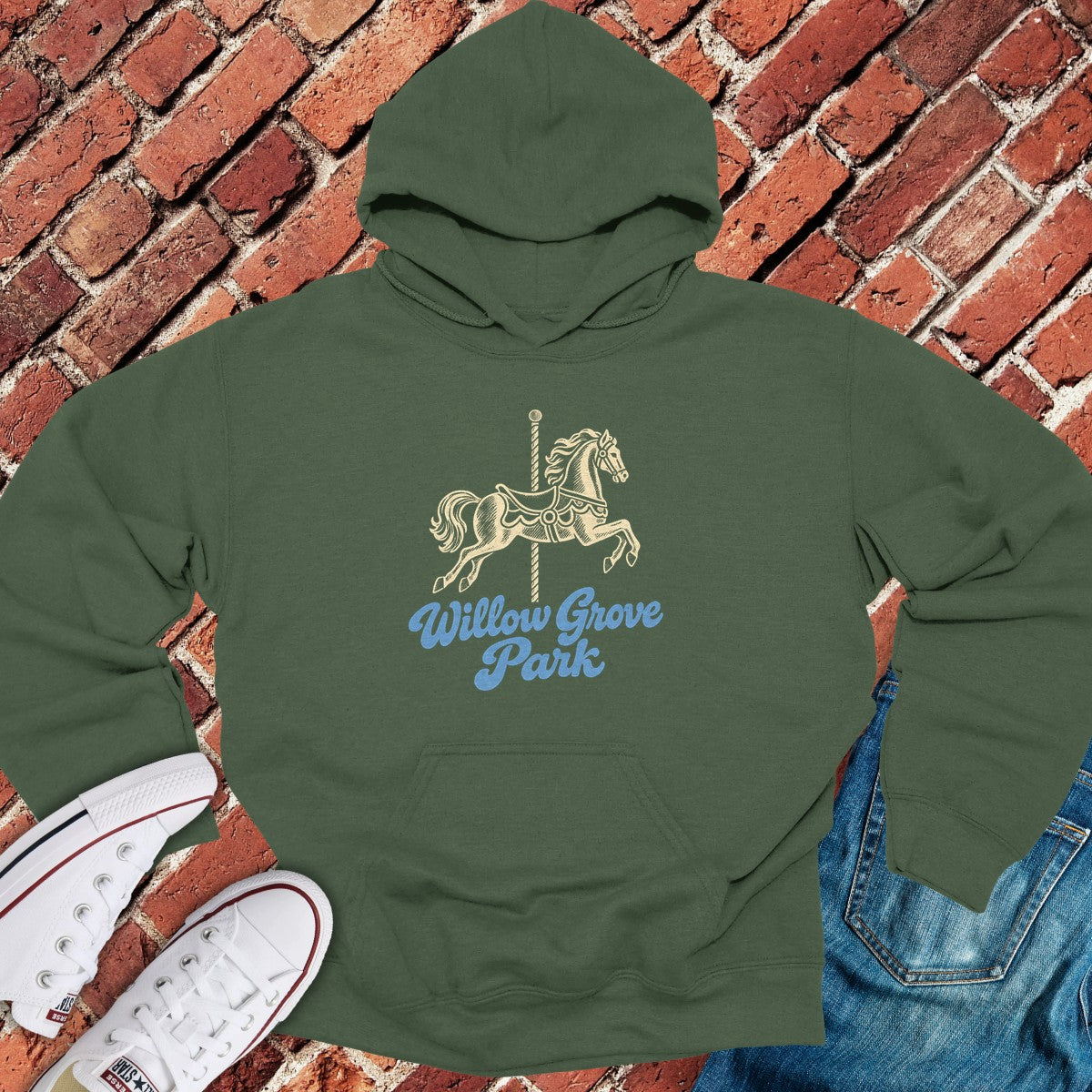 Willow Grove Hoodie - Military Green