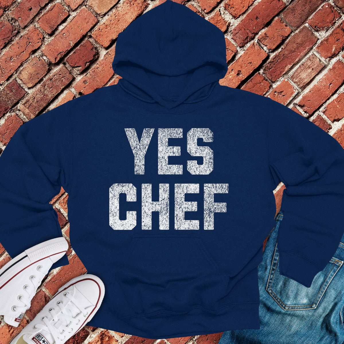 Yes Chef Hoodie - Navy