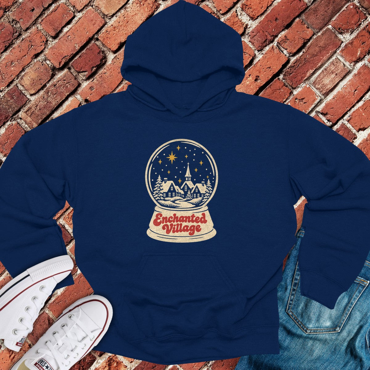 Enchanted Village Hoodie - Navy