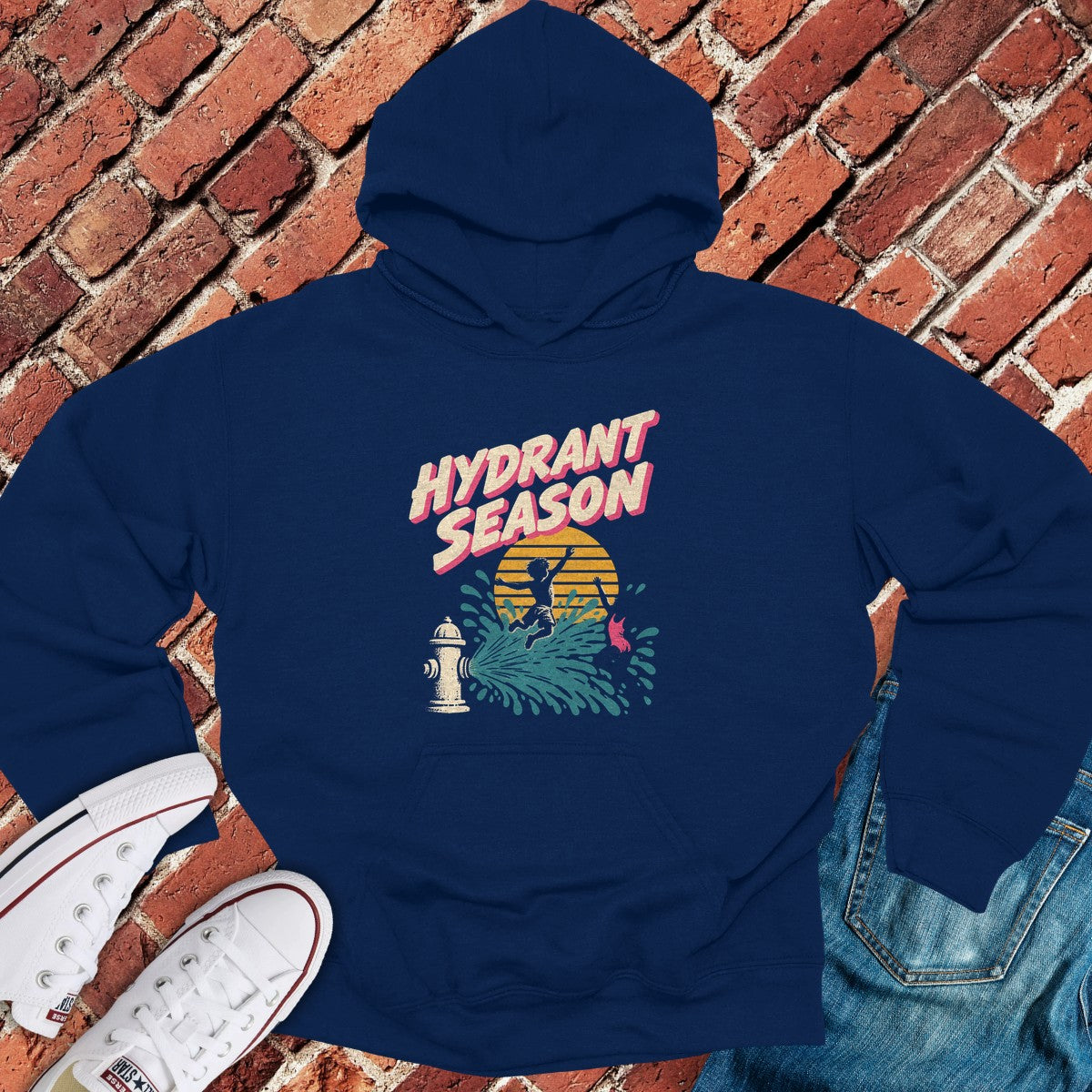 Hydrant Season Hoodie - Navy