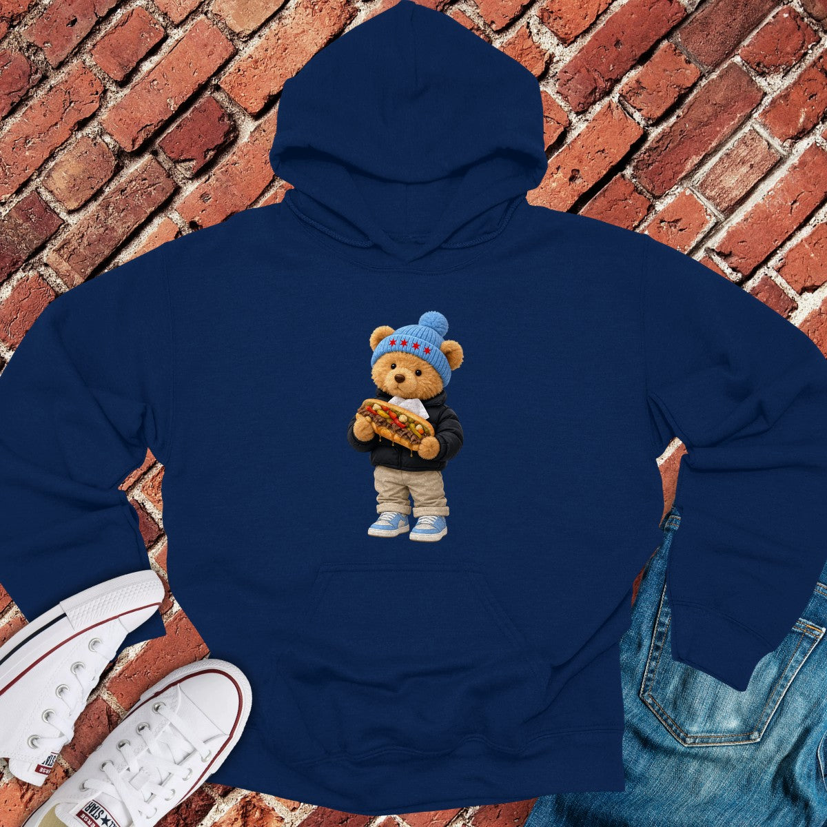 Beef Teddy Hoodie - Navy