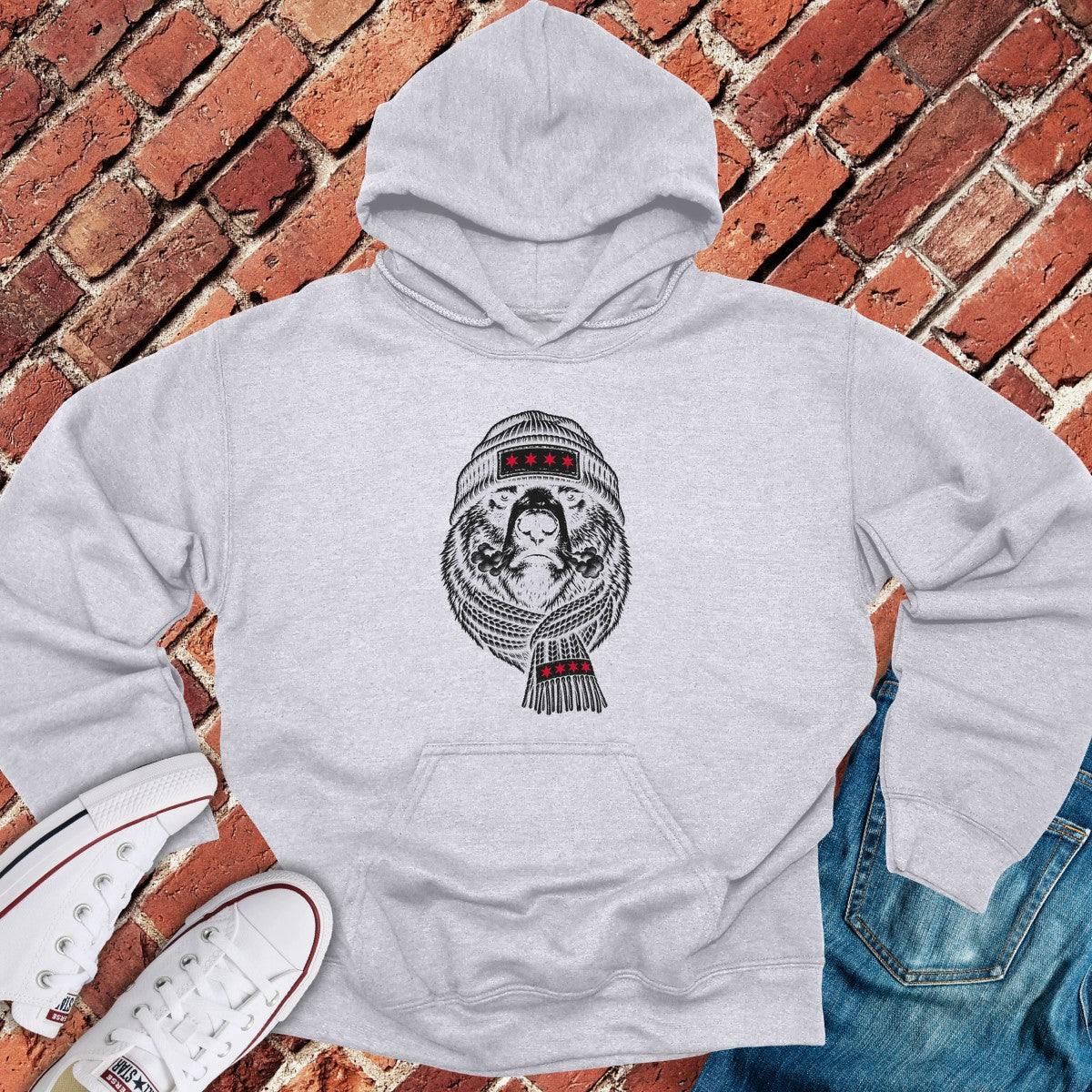 Windchill Bear Hoodie - Sport Grey