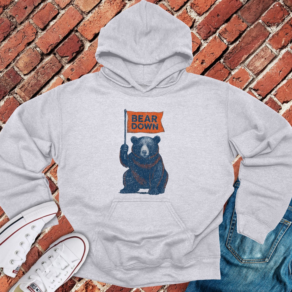 Bear Down Pride Hoodie - Sport Grey