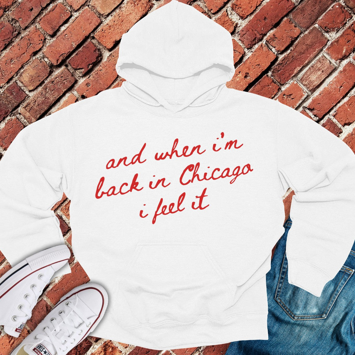 Chicago Feel It Hoodie - White