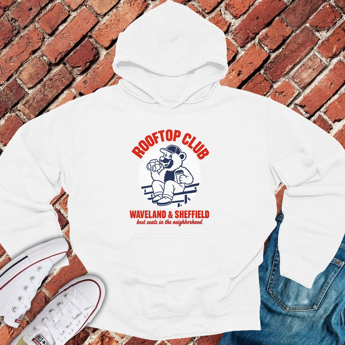 Rooftop Club Hoodie - White