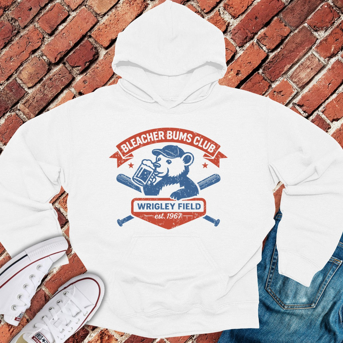 Bleacher Bums Hoodie - White