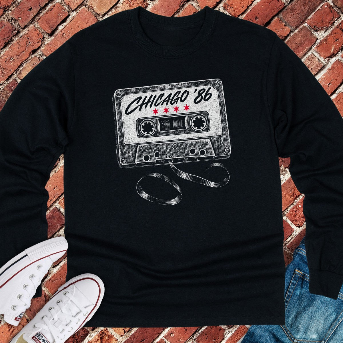 Chicago Mixtape Long Sleeve - Black