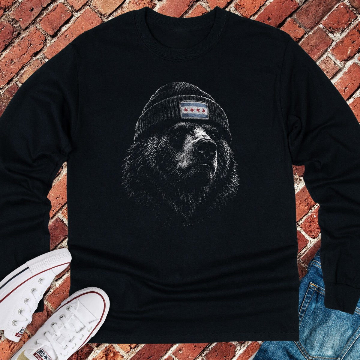 Chicago Bear Long Sleeve - Black