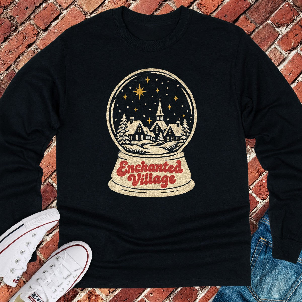 Enchanted Village Long Sleeve - Black