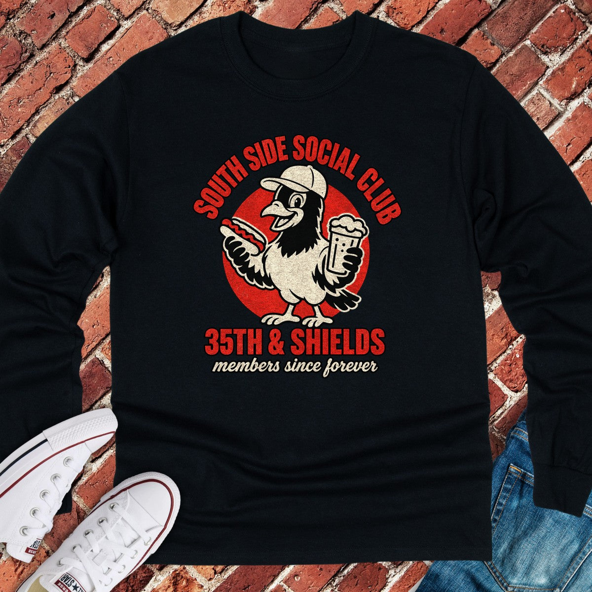 Shields Social Long Sleeve - Black