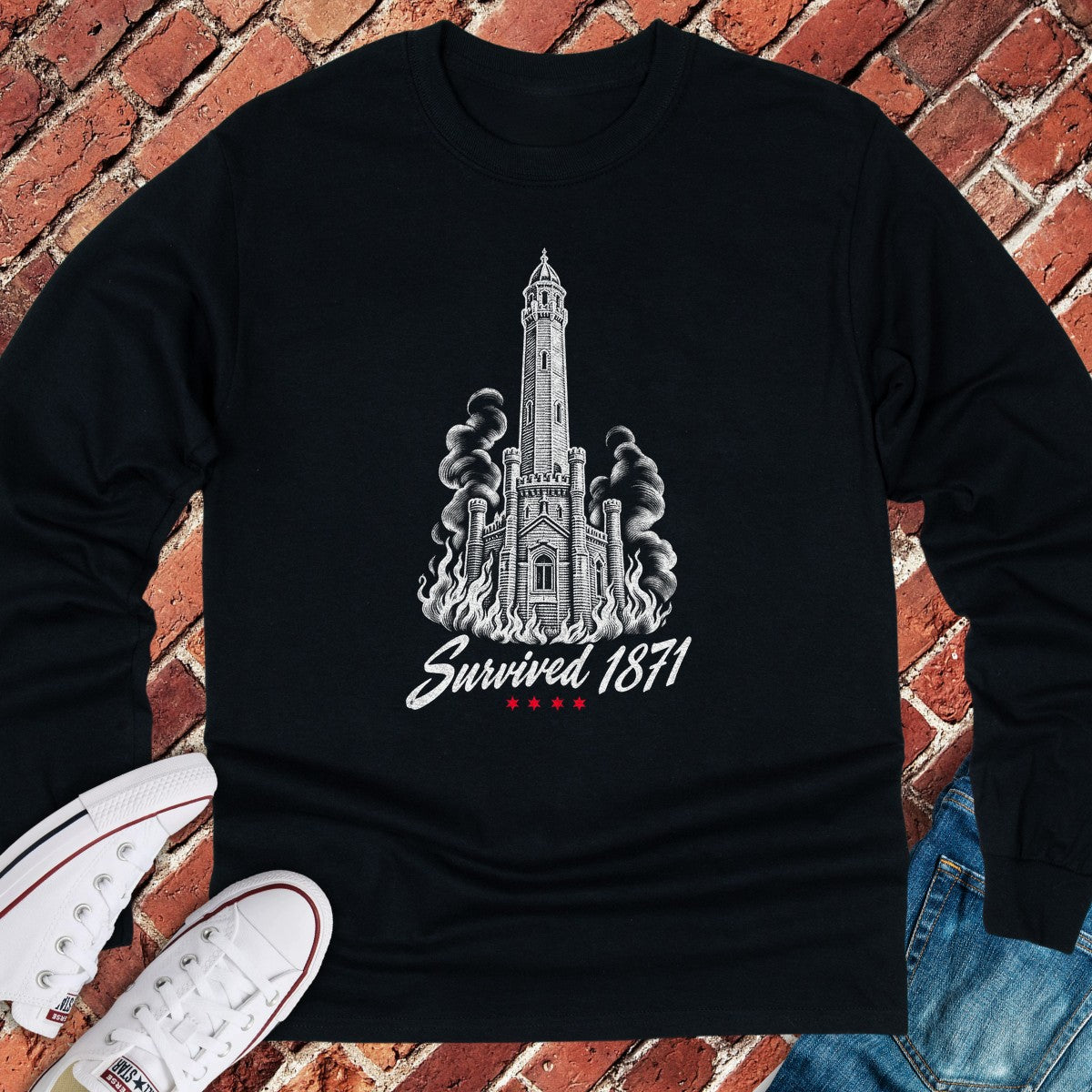 Survived 1871 Long Sleeve - Black