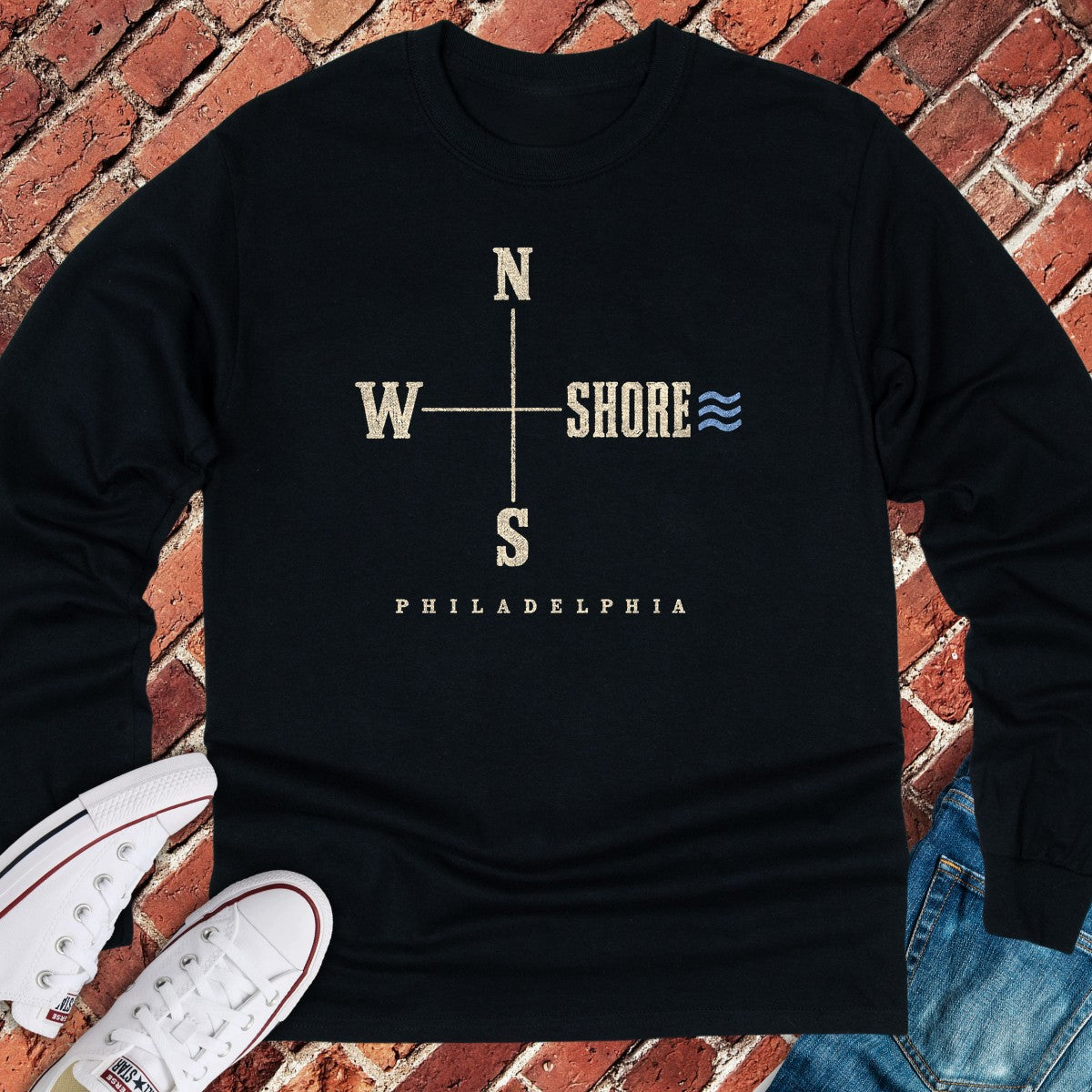 Shore Compass Long Sleeve - Black