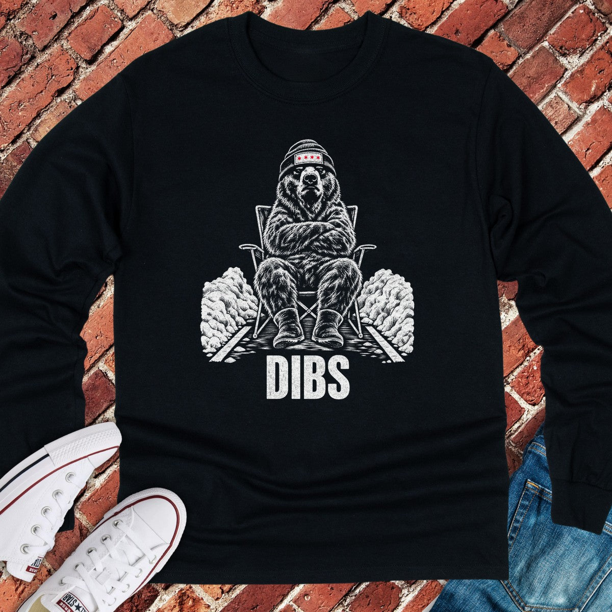 Dibs Bear Long Sleeve - Black