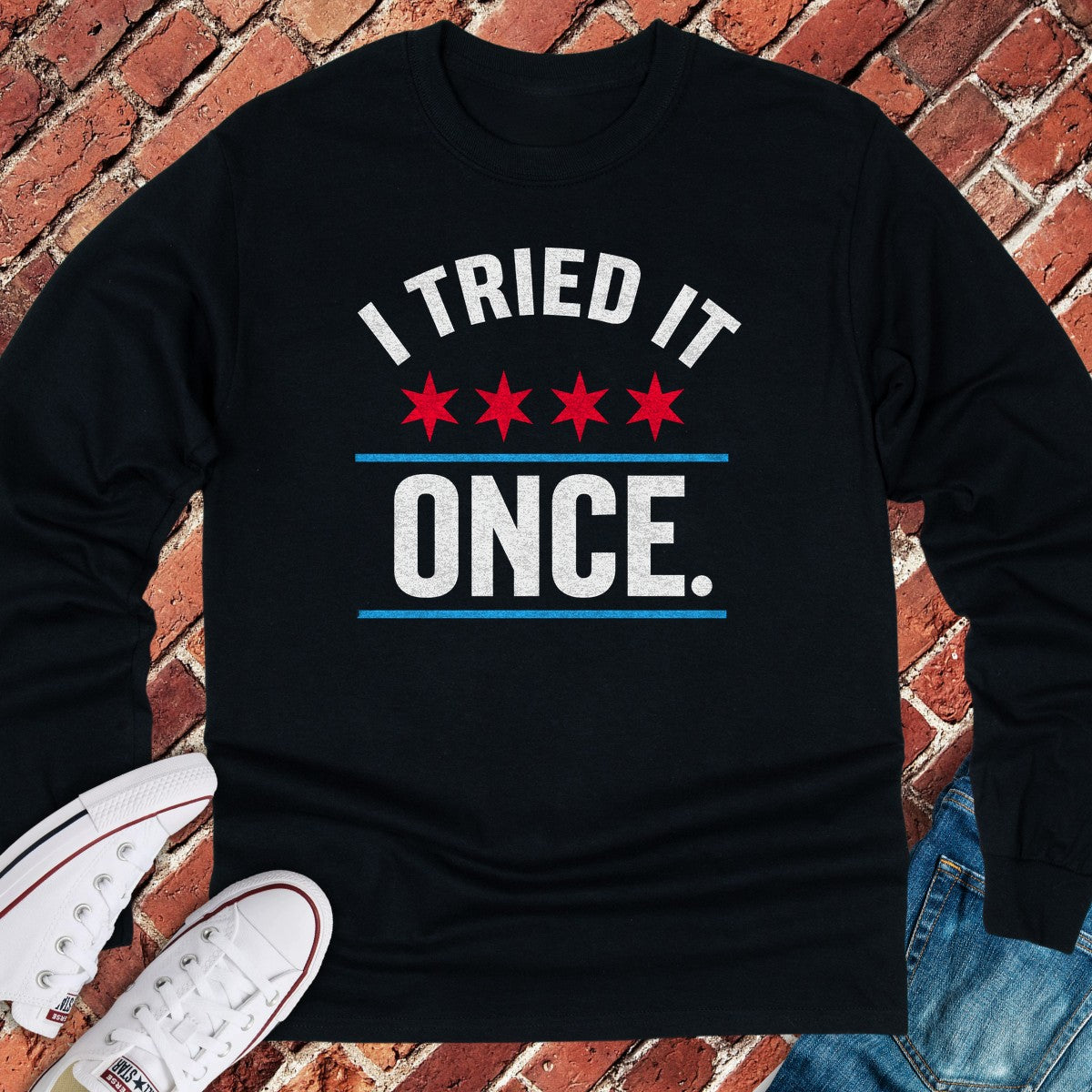 Tried Once Long Sleeve - Black