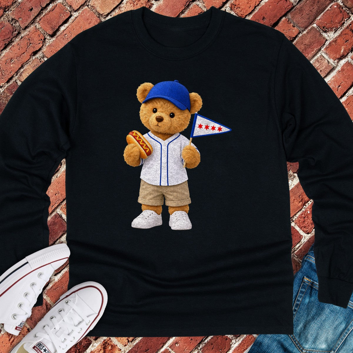 Ballpark Teddy Long Sleeve - Black