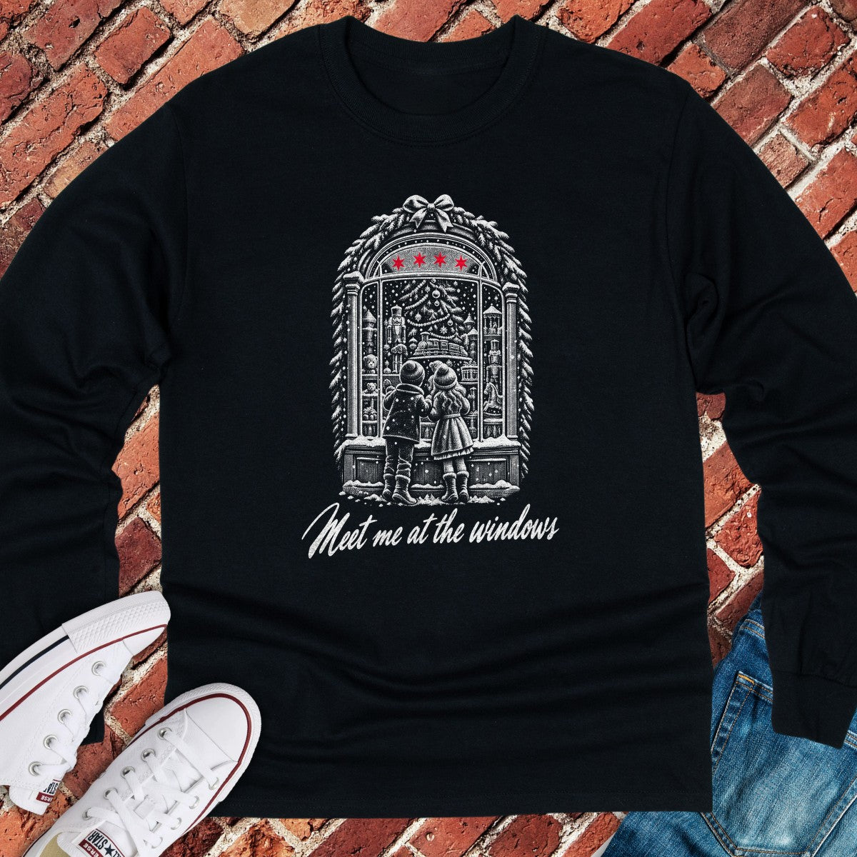 Holiday Windows Long Sleeve - Black