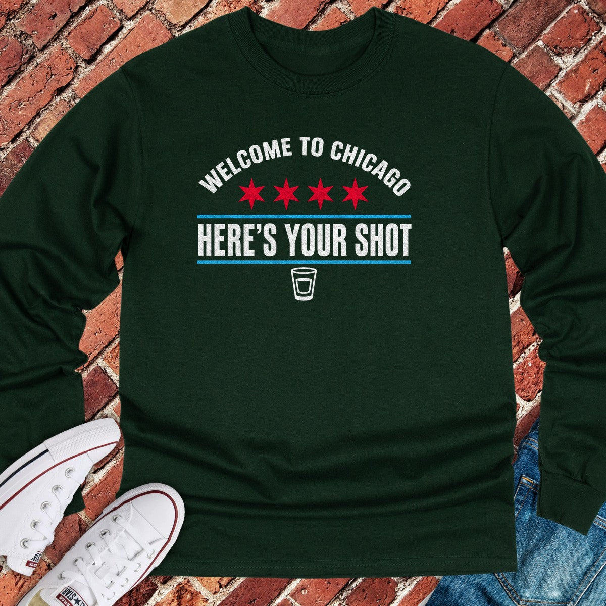 Welcome Shot Long Sleeve - Forest Green