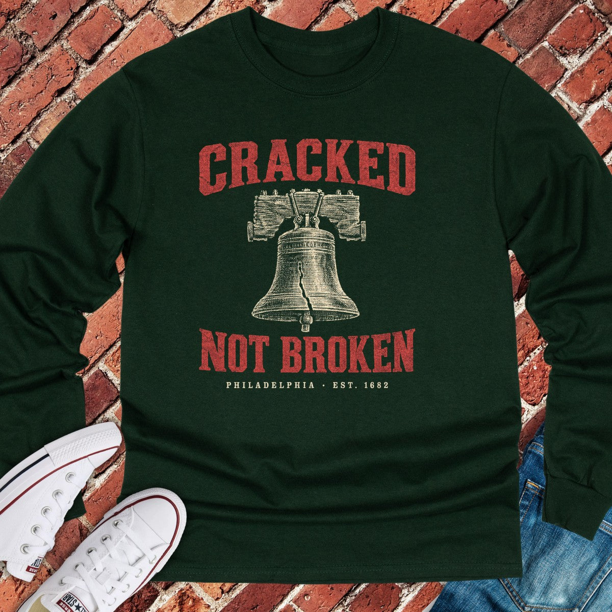 Cracked Bell Long Sleeve - Forest Green